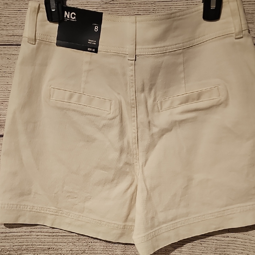 INC International Concepts High Waist Bright White Shorts Sz 8 - Picture 6 of 10